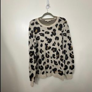 Lightly Used Loft Women’s Leopard Print Sweater - Medium